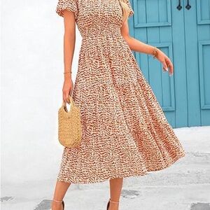 Chic Patterned Women's Mini Dress